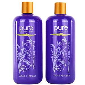Ultra Volumizing, Growth Stimulating Castor Oil Shampoo and Conditioner Set. Huge 26.5 oz Strengthen, Grow and Restore.
