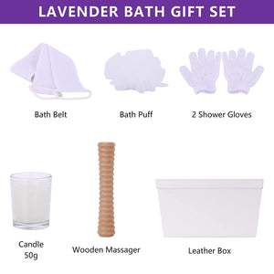 Deluxe Bath Spa Gift Set for Him and Her. Home Spa Kit for Couples. Perfect Couples Gift for Christmas. Lavender Vanilla Essential Oil, Bath Salts, Body Wash. Spa Kits for Women