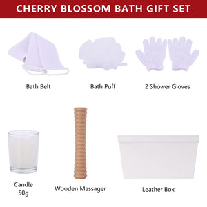 Spa Gift Basket For Women - Japanese Cherry Blossom Spa Set. Christmas Bath and Body Gift Basket for Girlfriend/Wife. Bath & Body Works for Holiday Gift #1 Spa Basket for Her
