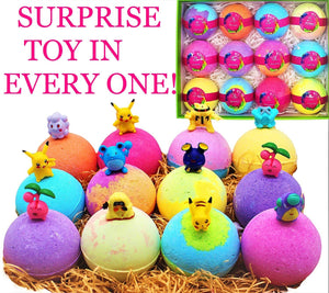 Surprise 12 Bath Bombs 4.2oz for Kids with Toys Inside!