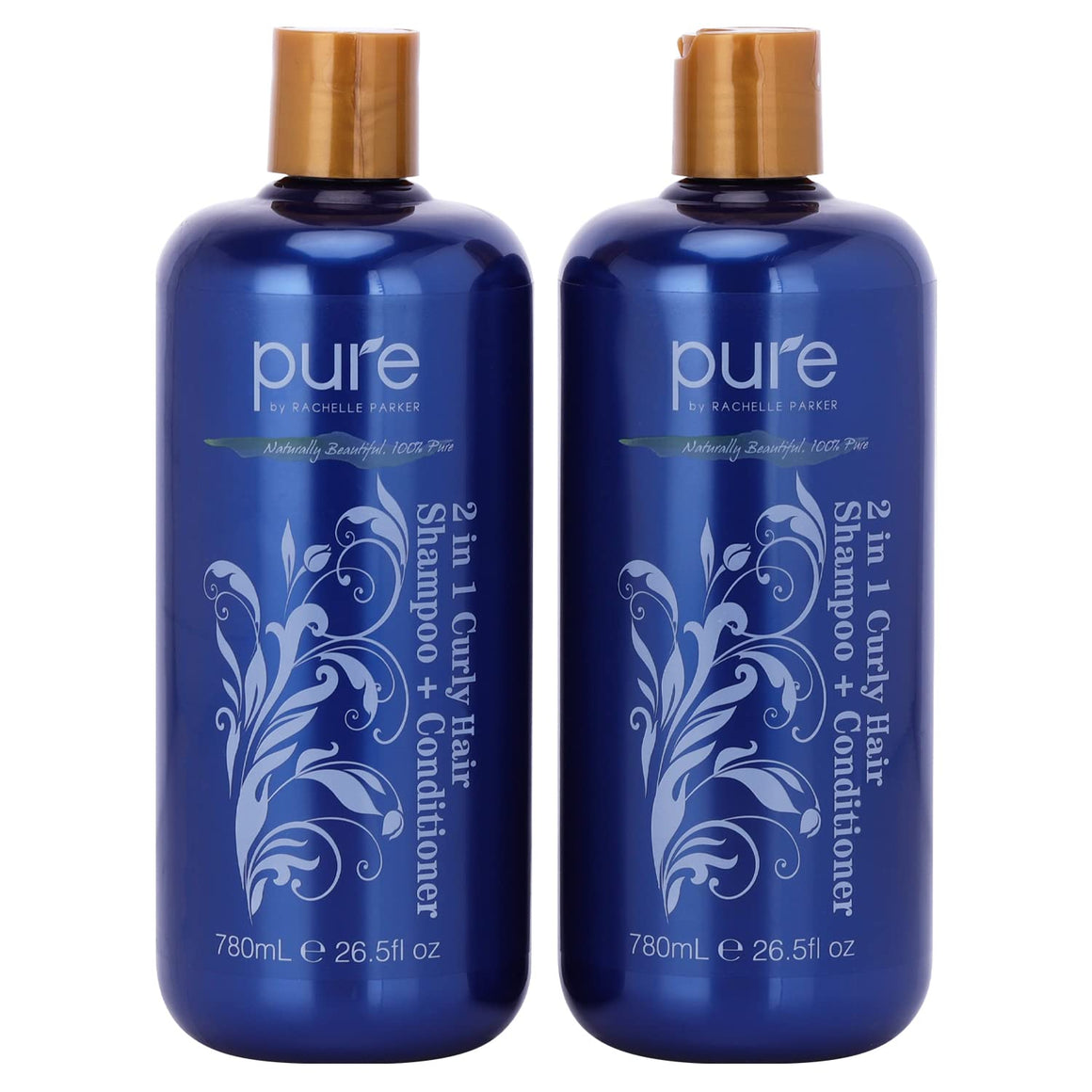 Curly Hair Shampoo and Conditioner Combo for Thicker, Healthier Hair 2-in-1 Shampoo + Conditioner in 1!! (2 Bottles included)