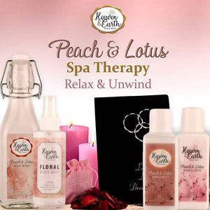 Peach Lotus 18-Piece Spa Bath & Body Gift Basket with Journal and more!