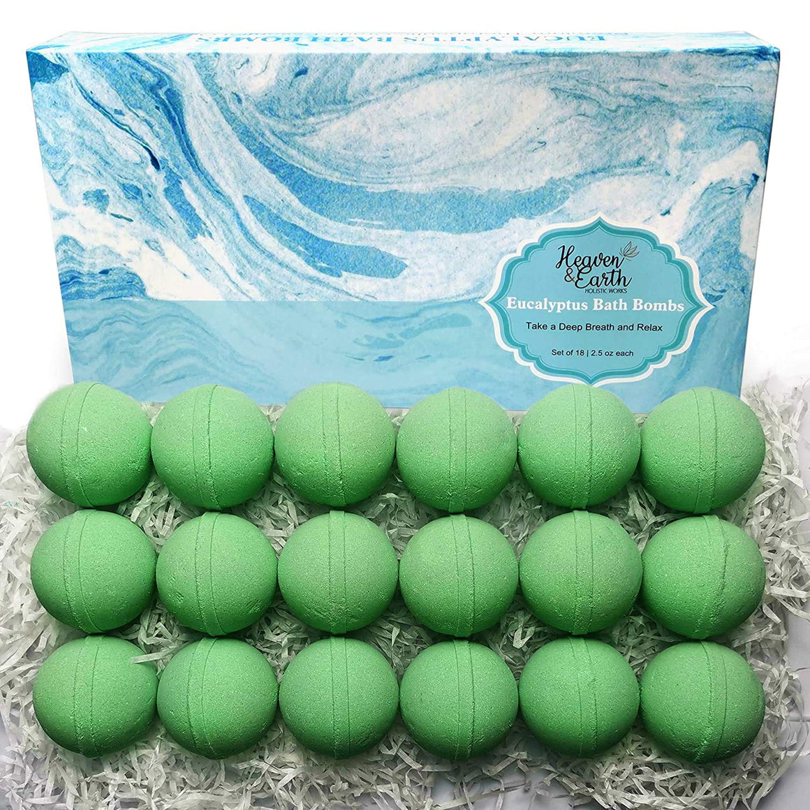 Bath Bomb Gift Sets for Men. 18 Therapeutic Eucalyptus Irish Spring Bath Bombs for Sore Muscles. Best Mens Bath Bomb Gift Box for Him & Her