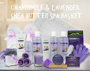 Premium Deluxe Bath & Body Gift Basket. Ultimate Large Spa Basket! #1 Spa Gift Basket for Women (Lavender Chamomile) - ardenorganics.com