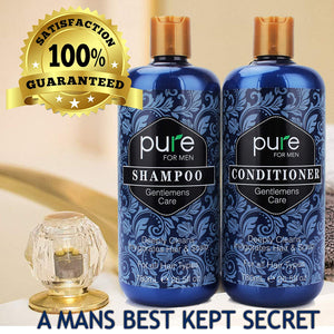 Men's Shampoo and Conditioner Set. Deep Cleansing, Itchy Scalp Care, Strengthen and Invigorate Hair & Scalp. Paraben & Sulfate Free