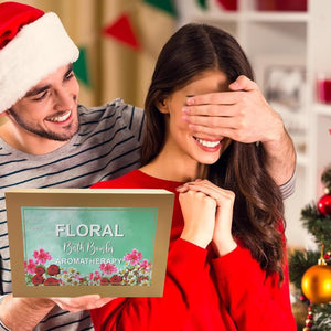 Floral Essential Oil Bath Bombs for Women. 24 Moisturizing Bath Bombs Gift Set - Best Holiday Gift for Mom, Wife, Friends!