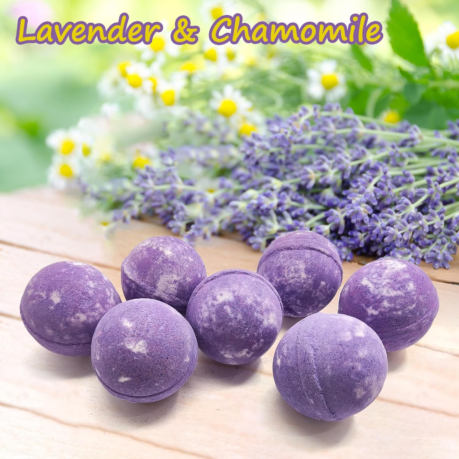 lavender seed bombs Zen's 24-Piece Lavender & Chamomile Bath Bombs: Handmade, Natural & Or