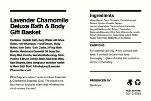 Luxurious Lavender Chamomile 19-Piece Bath & Body Gift Basket