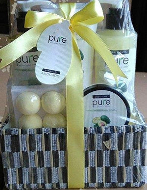 Deluxe Spa Gift Basket- Hydrating Avocoda Oil Skin Therapy Kit Luxury Gift - Wrapped And Ready to Deliver Results