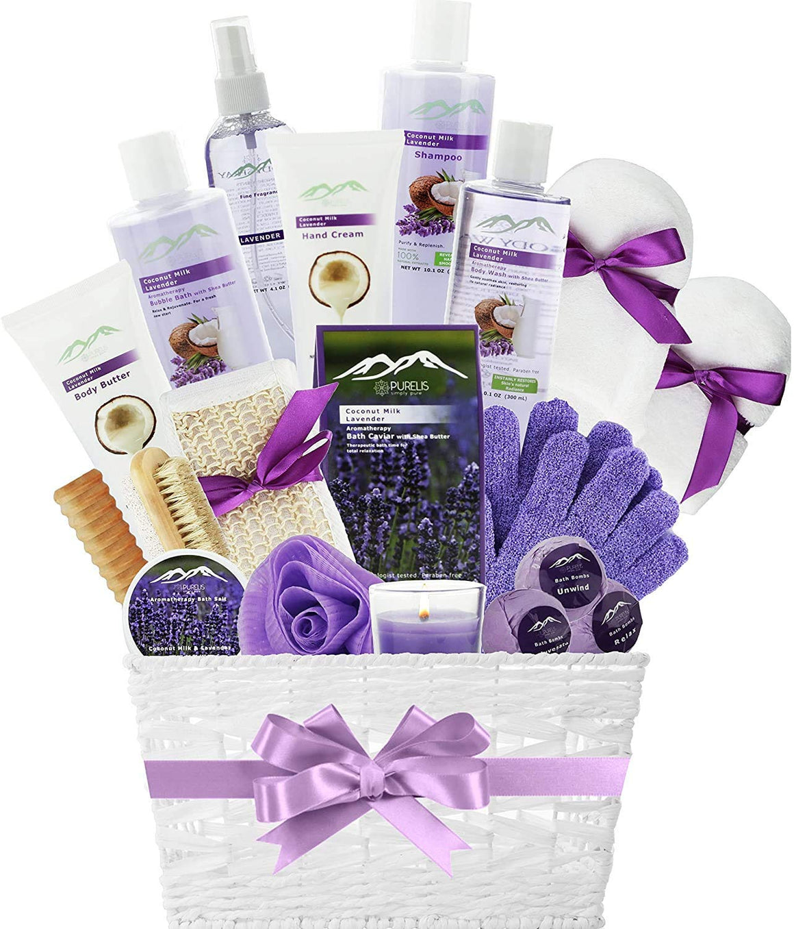 Pampering Good Vibes Gift Basket for Teens, Women 7pcs Get Well Soon Gifts  for Women. Self Care Gift Set with Mug, Shower Gel, Soap, Bubble Bath, Body