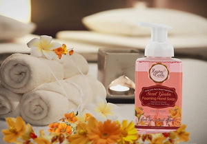 Gentle Foaming Hand Soap by HE. Hypoallergenic Natural Moisturizing Fresh Floral Essential Oils Liquid Hand Soap. 2 Pack Foaming Hand Wash with Elegant Reusable Dispenser Bottles