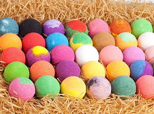Gift Set of 36 Nurture Me Organic Bath Bombs, Large Bath Fizzies All Natural with Organic Shea & Cocoa Butter - ardenorganics.com