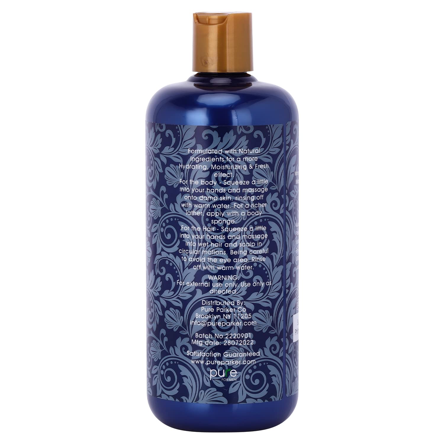 Purelis Men's Body Wash, Shampoo Conditioner Combo. Best 3 in 1 Shower Wash for Men Body, Hair & Face Wash. All in 1 Mens Shower Gel. 1 Bottle 26.5 oz