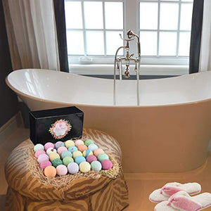 30 Bath Bombs Set by PURE. Natural, Moisturizing, Essential Oils