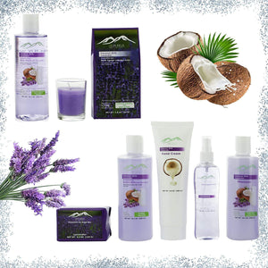 Mothers Day Luxurious Lavender & Coconut Milk 19-Piece Spa Bath & Body Gift Basket Set