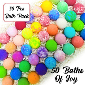 50 Bath Bombs Gift Set by Joanne Arden. Natural, Organic, Moisturizing, Sulfate Free