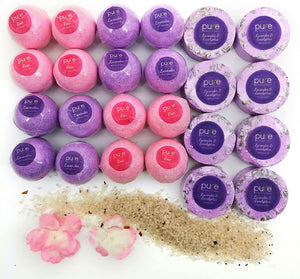 Aromatherapy Bath Bombs & Shower Steamers Set. Natural Bath Bombs with Essential Oils with Bath Salts Ice Cream Cone Set