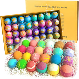 40 XL Individually Wrapped Bulk Bath Bombs Kit by Go Party