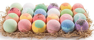 Gift Set of 24 Nurture Me Organic Bath Bombs, Large Bath Fizzies All Natural with Organic Shea & Cocoa Butter - ardenorganics.com
